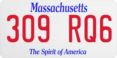 MA license plate 309RQ6