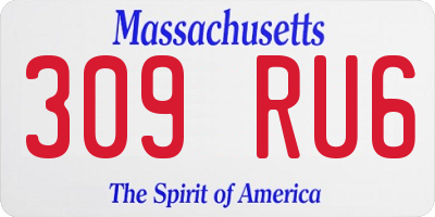 MA license plate 309RU6