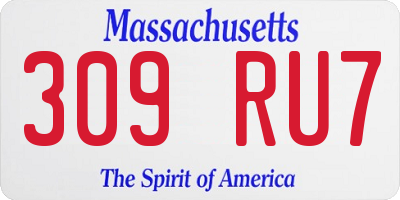 MA license plate 309RU7