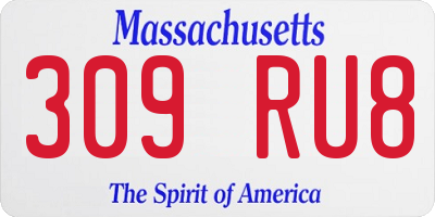 MA license plate 309RU8