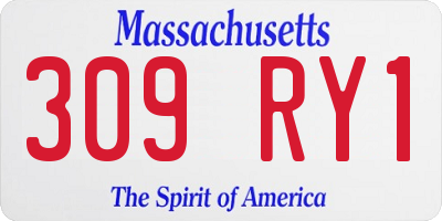 MA license plate 309RY1