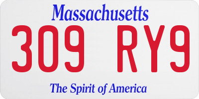 MA license plate 309RY9
