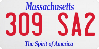MA license plate 309SA2