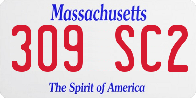 MA license plate 309SC2