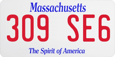MA license plate 309SE6