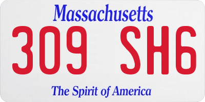 MA license plate 309SH6