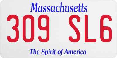 MA license plate 309SL6
