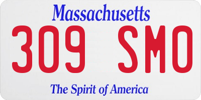 MA license plate 309SM0
