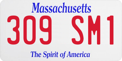 MA license plate 309SM1