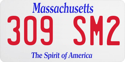 MA license plate 309SM2