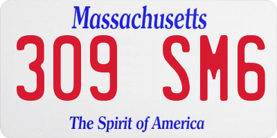 MA license plate 309SM6