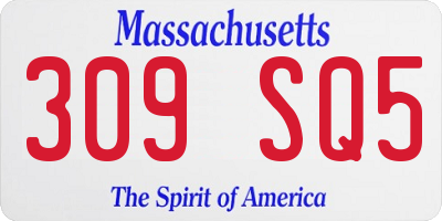 MA license plate 309SQ5