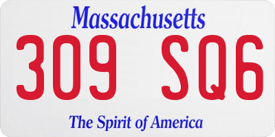 MA license plate 309SQ6