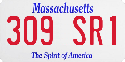 MA license plate 309SR1