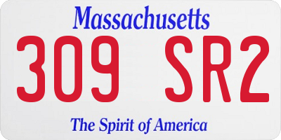MA license plate 309SR2