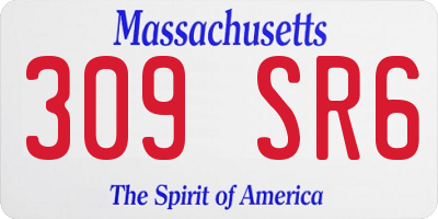 MA license plate 309SR6