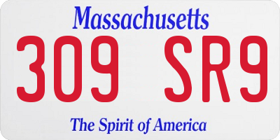 MA license plate 309SR9