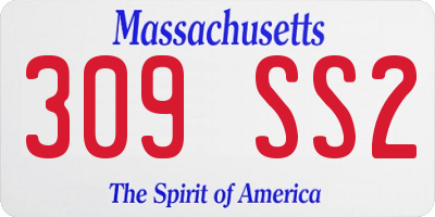 MA license plate 309SS2