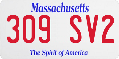 MA license plate 309SV2