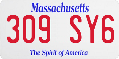 MA license plate 309SY6