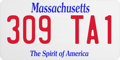 MA license plate 309TA1