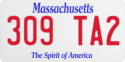 MA license plate 309TA2
