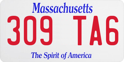 MA license plate 309TA6