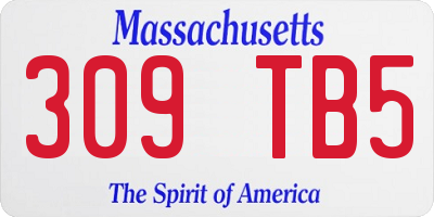 MA license plate 309TB5