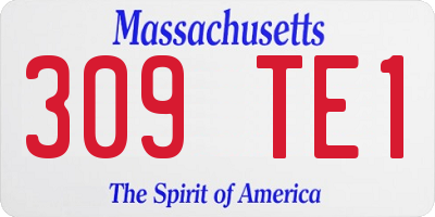 MA license plate 309TE1