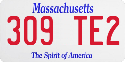 MA license plate 309TE2
