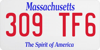 MA license plate 309TF6