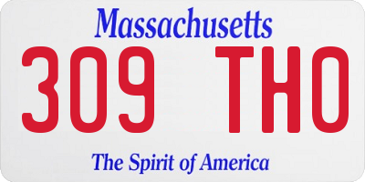 MA license plate 309TH0