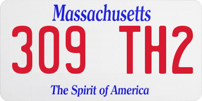 MA license plate 309TH2