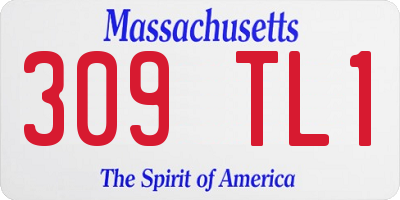 MA license plate 309TL1