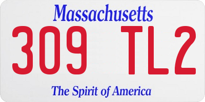 MA license plate 309TL2