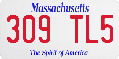 MA license plate 309TL5
