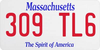 MA license plate 309TL6