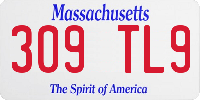 MA license plate 309TL9