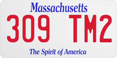 MA license plate 309TM2