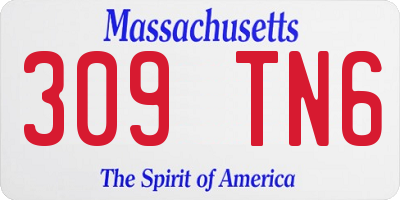 MA license plate 309TN6