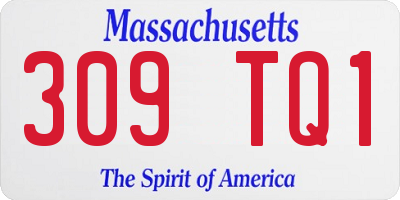 MA license plate 309TQ1