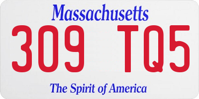 MA license plate 309TQ5