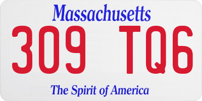 MA license plate 309TQ6