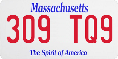 MA license plate 309TQ9