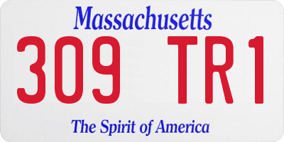 MA license plate 309TR1