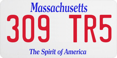 MA license plate 309TR5