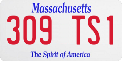 MA license plate 309TS1