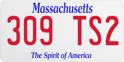 MA license plate 309TS2