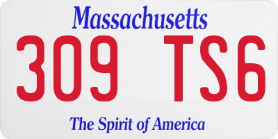 MA license plate 309TS6