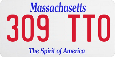 MA license plate 309TT0